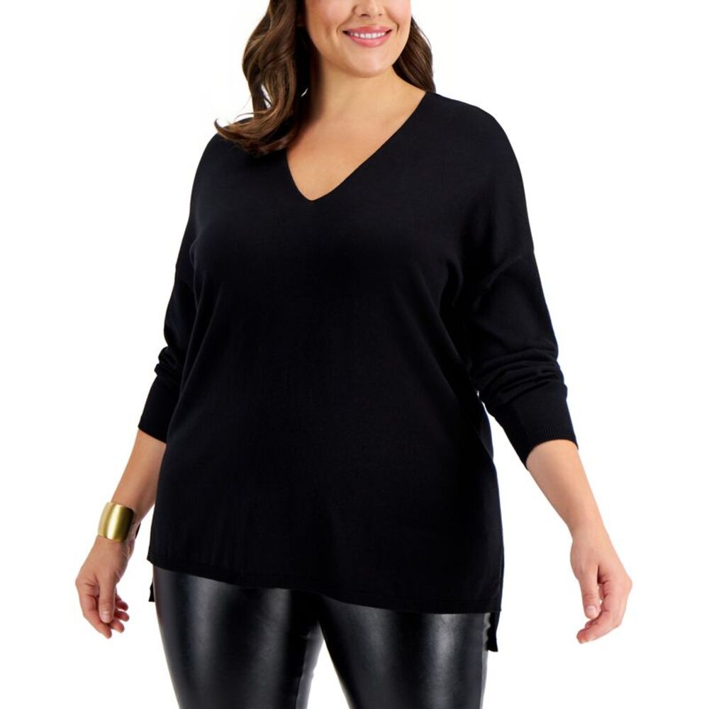 INC International Concepts Plus Size V-Neck Sweater